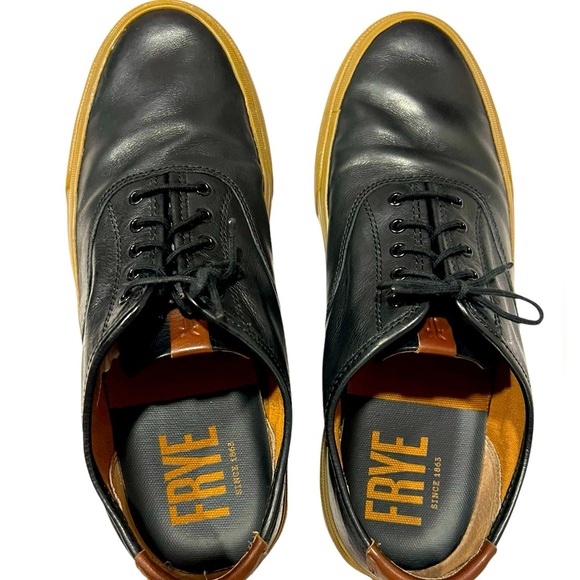 FRYE Ludlow Bal Oxford Sneakers Mens Size 10 Black Leather Shoes, - Picture 1 of 11